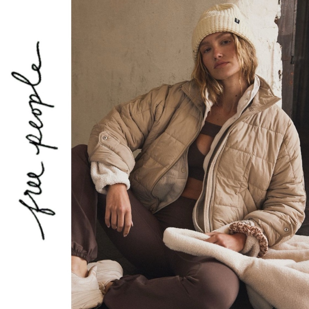 Free People Movement Pippa Packable Puffer Jacket in Doe - TAN NEUTRAL BROWN - Picture 2 of 8